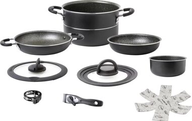 G�nstiges Camping Kochgeschirr: Pfannen, T�pfe und die passenden Deckel - einzeln oder im Set