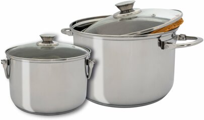 Gnstiges Camping Kochgeschirr: Pfannen, Tpfe und die passenden Deckel - einzeln oder im Set