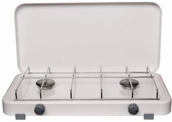 Campingausr�stung: G�nstige 1-, 2-, und 3-Flamm Gaskocher mit Z�ndsicherung f�r Trekking und Outdoor