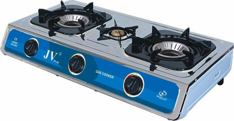 Campingausr�stung: G�nstige 1-, 2-, und 3-Flamm Gaskocher mit Z�ndsicherung f�r Trekking und Outdoor