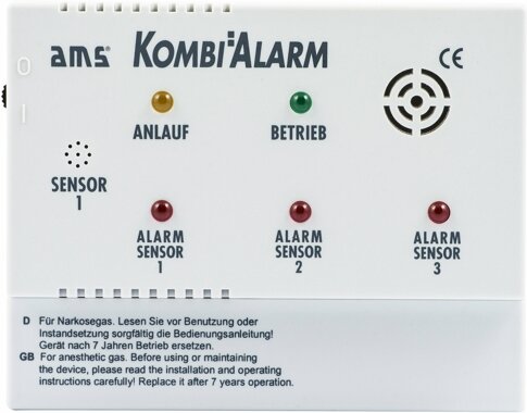 AMS Kombi Alarm Narkosegas- und Gaswarngert 