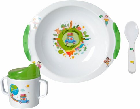 Brunner Kinder Geschirr-Set Around the World, 3-teilig