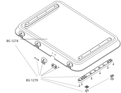 Dometic Glas komplett mit Anbauteilen fr Heki 3, Heki 3plus ?