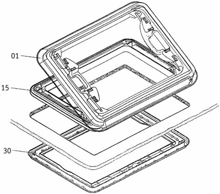 Dometic Innenrahmen ohne Anbauteile, grau fr HEKI 1