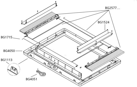 Dometic Innenrahmen komplett Midi-Heki Style Bgelversion