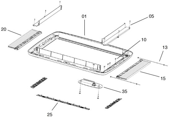 Dometic Innenrahmen komplett fr Elektroantrieb fr Midi-Heki/Style
