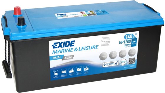 Batterie EXIDE Dual AGM 140 AH, EP 1200