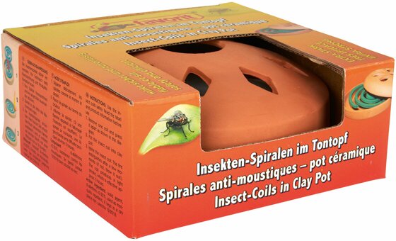 Insektenspirale im Tontopf