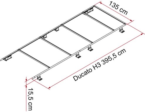 Dachtrgersystem speziell fr den Ducato ab Bj. 2006