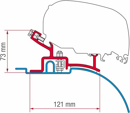 Fiamma Kit Fiat Ducato, Fiat Ducato, Peugeot Boxer, Citroën Jumper, silber Fiamma Kit Fiat Ducato, Fiat Ducato, Peugeot Boxer, Citroën Jumper, silber