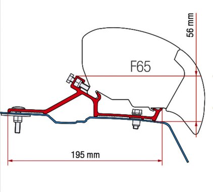 Fiamma Kit Renault Master H2, Opel Movano H2, Nissan NV400 H2, silber Fiamma Kit Renault Master H2, Opel Movano H2, Nissan NV400 H2, silber