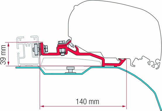 FIAMMA Adapter Kit Ducato H2 Smart Clamp System