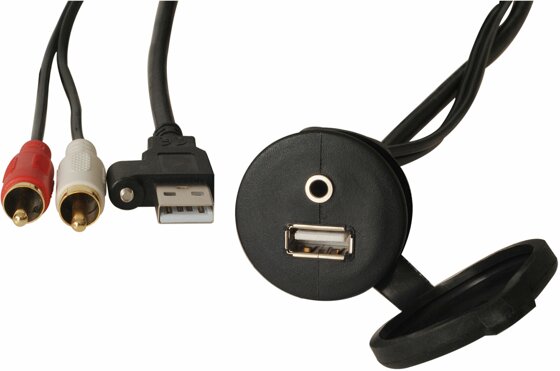 Fusion (Garmin) Verlngerung mit Einbaubuchse USB/AUX, USB 2.0, AUX