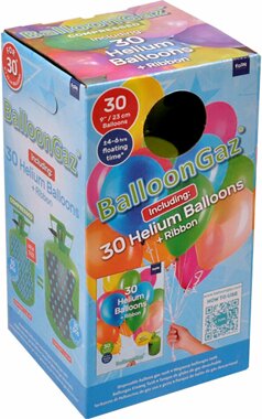 Stellfeld und Ernst Helium-Ballon-Kit Balloon Gaz 30 Stck