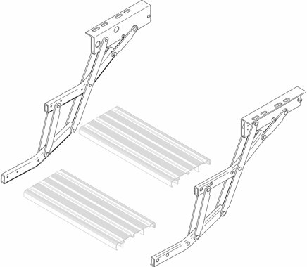 Thule-Omnistor Schere Thule Double Step 12V Alu, links