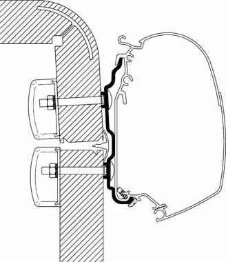 Thule Omnistor Adapter Hymer Exsis / Hymer Camp, Lnge 4 m