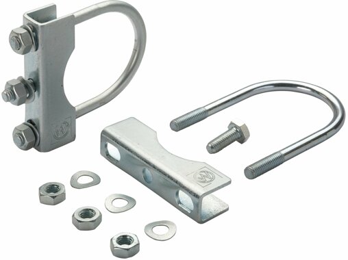 Winterhoff Klemmhalter mit Befestigung an ø 70 mm Rohr Winterhoff Klemmhalter mit Befestigung an ø 70 mm Rohr