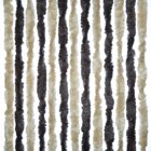 Arisol Flauschvorhang für Zelt/Balkon, beige, dunkelbraun, 100 × 205 cm