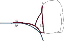Fiamma Markisen-F45 Halterungsatz Fiat Ducato ab 06/2006 mit Dachtrger