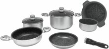 Gimex Kochtopfset, 9-teilig, Aluminium