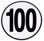 Schild 100 km/h