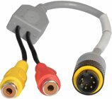 Adapter Monitor, 6-poliger Schraubstecker auf Cinch-Buchse