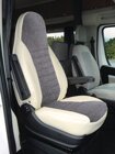 Schonbezug Kunstleder 2 Stck, beige/grau incl.Kopfsttze