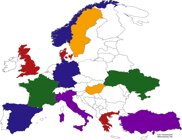 Europa Aufkleber Set