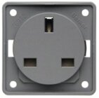 Berker Einbausteckdose 230V hellgrau ohne Rahmen /GBR