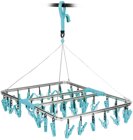 W�schetrockner Olli 30 Klammern, Alu-Rahmen, hell blau