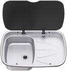 Sple Edelstahl mit Abtropfflche rechts, B630 x T470 mm, 9,5 Liter