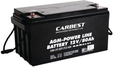 Carbest AGM Batterie 80Ah 350x167x179mm