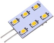 Carbest Stiftsockel-LED G4 Leuchtmittel, 1,2W, 90 Lumen, 6x warmweie SMD